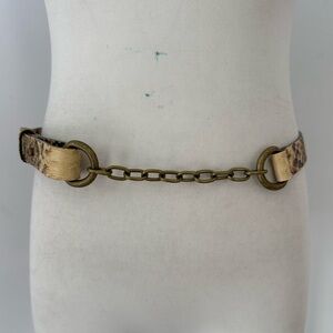 Vintage Streets Ahead USA Snakeskin Horsebit Closure Belt Large